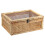 Rattan Display Box with Clear Lid Rectangular Wicker Storage Basket Bin with Metal Secure  Handwoven Decorative Box 1