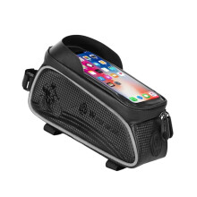WEST BIKING Bicycle Bag Cycling Top Front Tube Frame Bag Waterproof 6.5 Inches Phone Case Storage Touch Screen MTB Road Bike Bag