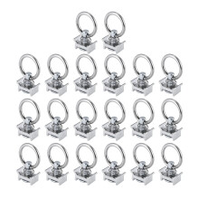 L-Spår, Enkelbultkoppling, Kapacitet 4 000 Lb med Rund Ring, Aluminiumhållare, Lastkontroll, 12-Pack