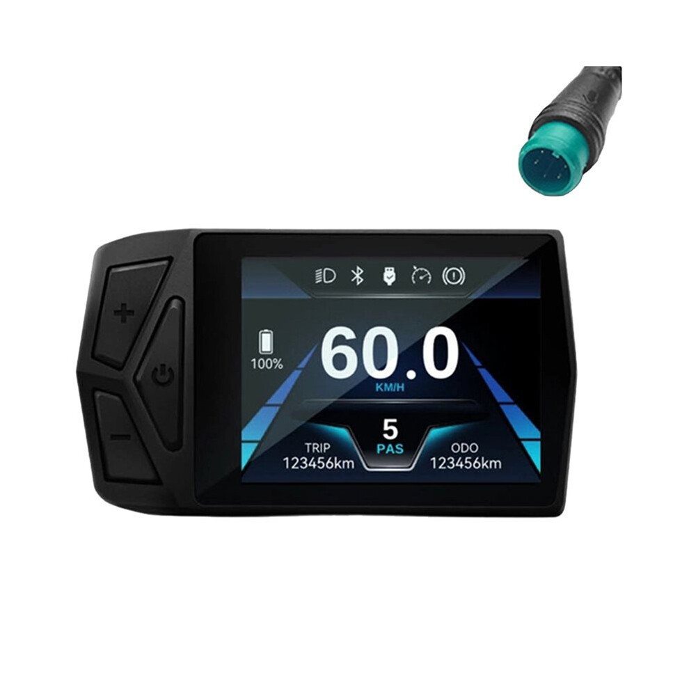 Electric Bike 36V-72V Lcd T24 Uart 2 Communication Color Display Electric Bike Accessory With Waterproof Connector 6033652610123