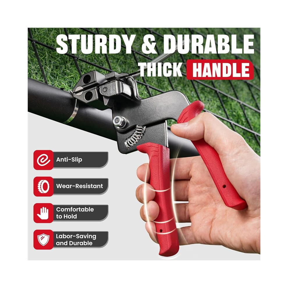 Stainless Steel Cable Tie Pliers Set-100Pcs Heavy Duty Metal Zip Ties, 200Lbs Tensile Strength 4712642251578