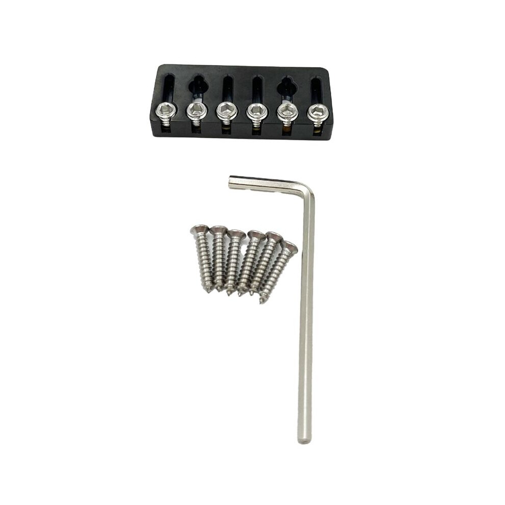 6 String Headless Guitar Bridge String Lock For 6 String Headless Electric Guitar Black 4714120371068