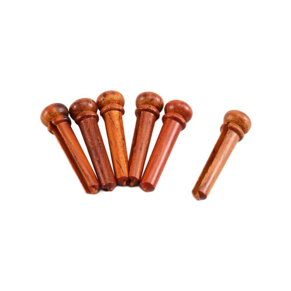 6Pcs Wood Bridge Pins For Acoustic Guitars,Fixed String Nails For 6 & 12 String Instruments, Enhanced Tone & Stability 6032603740483