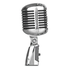 Micrófono Metálico Vintage para Micrófono de Mano Dinámico Clásico 55SH para Actuaciones en Directo y Karaoke