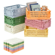 Lot de 6 Boîtes de Rangement Pliables et Empilables, Idéales pour la Cuisine, la Salle de Bain et la Chambre à Coucher