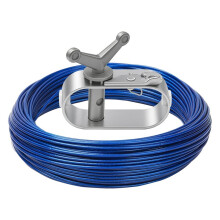Kit de Cable y Cabrestante para Cubierta de Piscina de 30 M (100 Pies) de Alambre de Acero Revestido con Cabrestante de Alta Resistencia para Piscinas