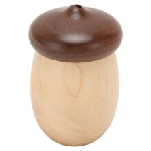 Shaped Toothpick Container, Wood Toothpick Holder, 8cm Height Rounded Structure - Durable Wooden Material, Secure Lid