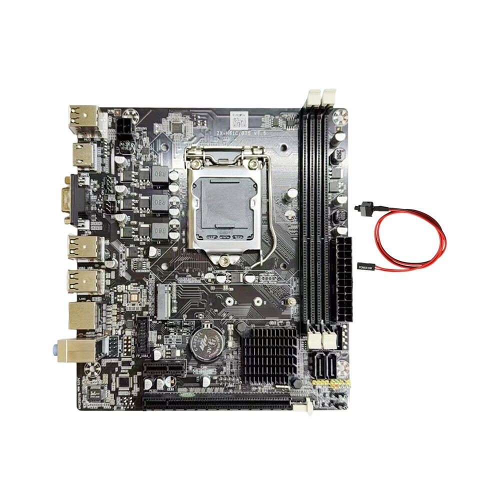 H61 Computer Motherboard Ddr3 Lga1155 -Compatible 2Xddr3 Slots 6Xusb Supports G1610 1620 1630 G2030 Cpu 6032965837708
