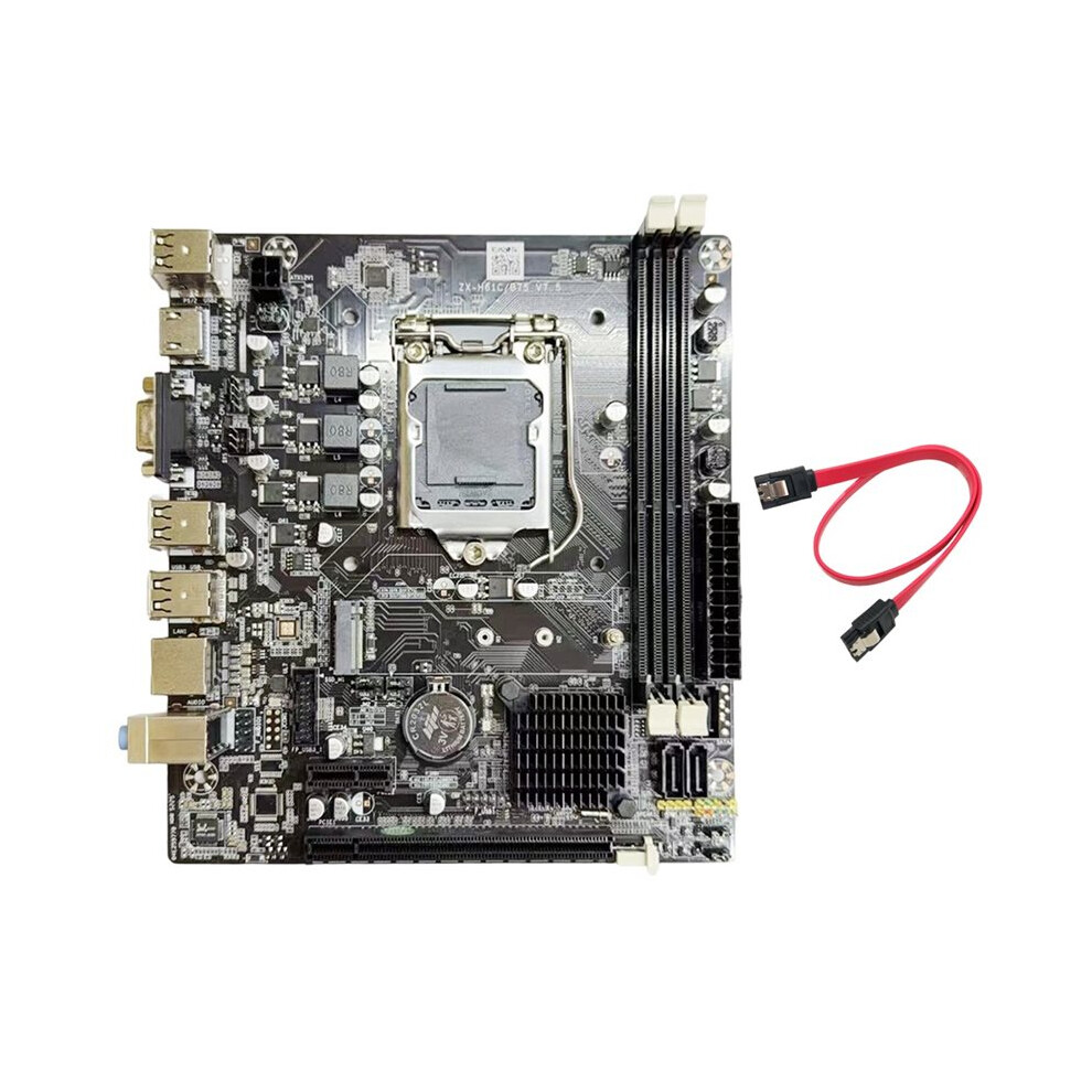 H61 Ddr3 Motherboard Lga1155 -Compatible 2Xddr3 Slots 6Xusb Supports G1610 1620 1630 G2030 Cpu 4712433313683