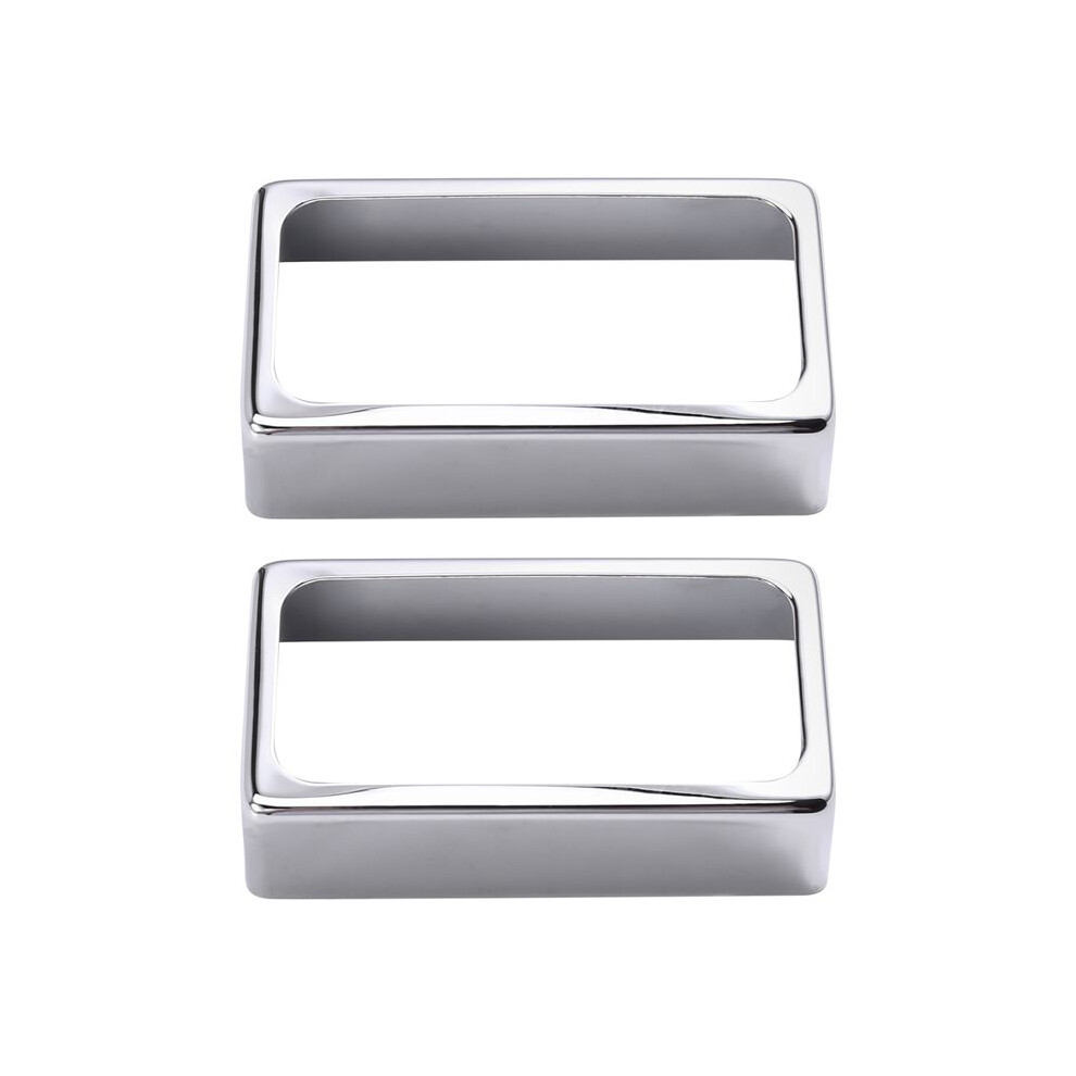 2Pcs O Shape Brass 70X39mm Pickup Covers /Lid/Shell/Top For Electric Guitar/Metal Guitar Humbucker Covers Chrome 4714120386918