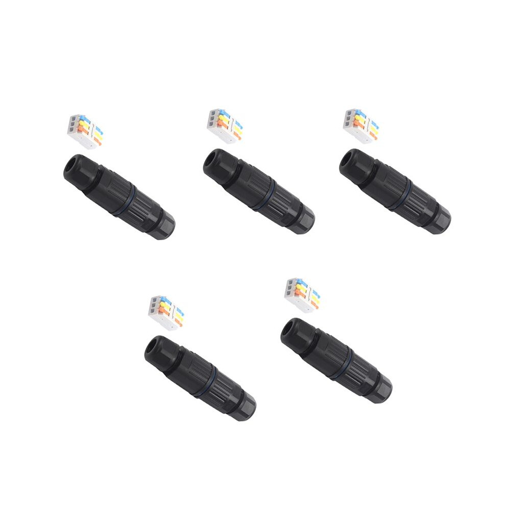 5 Sets Outdoor 2 Way Electrical Cable Connector Ip68 Waterproof Junction Box Replaceable Lever Wire Connectors 6031088616344