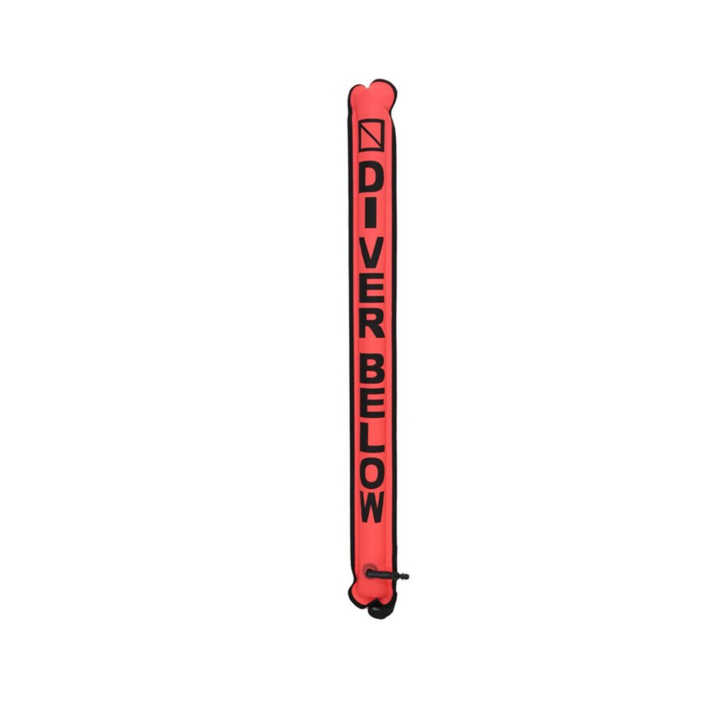 Surface Buoy Scuba Diving With Rotatable Hook Sausage Signal Tube Smb Inflatable Nozzle Floating Accessory Red 4712844107185