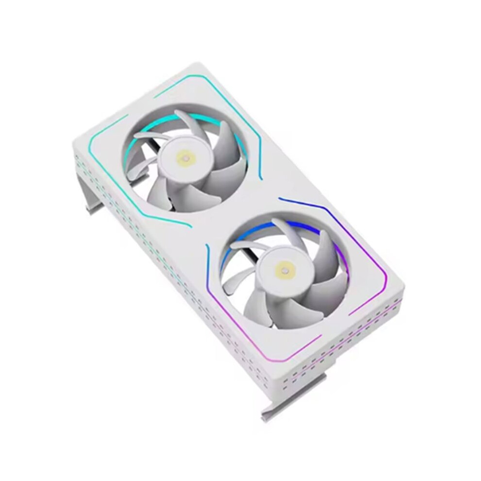 Mc-2 Argb Computer Memory Heatsink,Paired With High-Performance Dual Fans,For Ddr/Ddr2/Ddr3/Ddr4/Ddr5 White 6033546772838