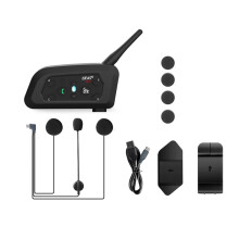 EJEAS V6 PRO+ for Outdoor Cycling Motorcycle Helmet Walkie Talkie 6 Rider Distance 800 Meters Waterproof IP67