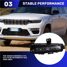 Conjunto de Faros Antiniebla Delanteros LED para Grand Cherokee 2022-2024, Lado Izquierdo, 68465141AC 68465141AA