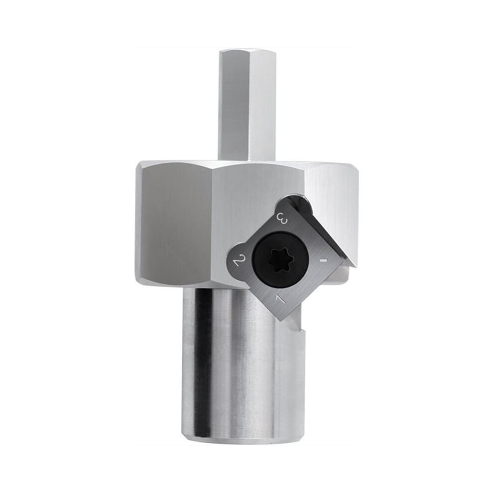 Bench Dog Hole Chamfer Reamer - Alloy Steel For Woodworking, Polished Finish, Hex Shank For Electric Drills 6032965852794