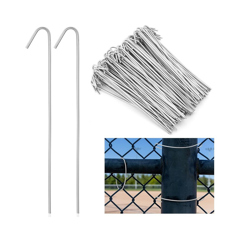 100 Pcs 6.5In" Chain Link Fence Wire Ties Hook For Chain Link Fence, Posts, Rails, Dog Kennel Repair 6032848733660