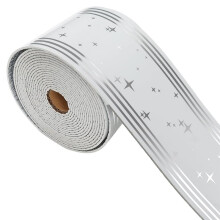 4 Rullar Självhäftande Tapetkanter Av Vattentät PVC-Skum, 3,93 Tum X 16,4 Fot (65,6 Fot)