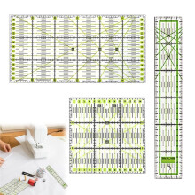 3 Stuks Transparante Naailinialen, Quiltlinialen voor Het Knippen van Stof, Naailinialen, Accessoires voor Patchworksjablonen