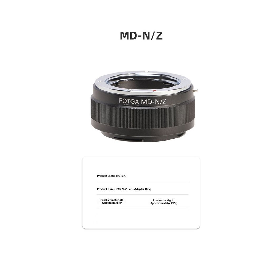 Fotga Lens Adapter For Minolta Md To Z Mount Cameras For Z8 Zfc Z5 Z6 Z7 Ii Z6ii Z7ii Z9 Z50 Z30 4713841553135
