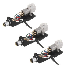 3X Cartridge Stylus mit Plattenspieler-Headshell 4-Polige Kontakte für Phonograph Turntable Gramophone LP Vinyl Needle