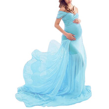 Photography Gown in Acrylic Ensuring Comfort for-lake blue