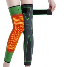 (1 Pair) Herbal Warming Knee Wrap with Adjustable-Green XXL