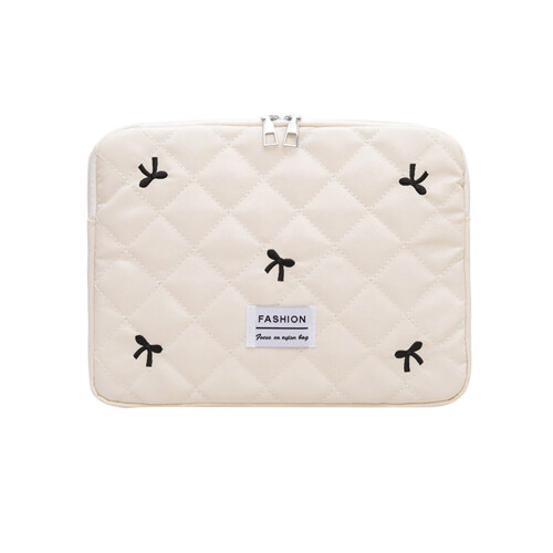 Protective Notebook Case with Zipper Carrying Laptop-White S