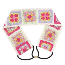 Elegant Rural Styles Crochet Hairband Flower-yellow pink