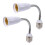 2X LED Light Bulb Lamp Holder Converters Adapter Flexible E27 to E27 Length Flexible Extend Socket Base Type Extension 1