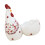 Ceramic Eggs Cup With Red Florals Chicken Pattern Elegant Styles 1