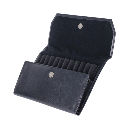 12 Compartment Pen Bag for Various Pen-black lychee pattern