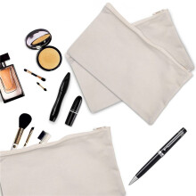120 Stück Leinwand Bleistift Beutel Reißverschluss Make- Taschen Blank Handwerk DIY Taschen Mehr Zweck Toilettenartikel Stationäre Aufbewahrungs