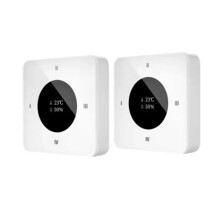 2 Stück Funkschalter KS1Pro Multi Key Intelligent Scene Fernbedienung Schalter Temperatur Feuchtigkeitssensor Anzeige