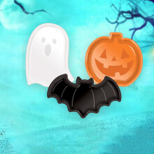 Plateau à goûter d'Halloween avec motif citrouille chauve-souris PP