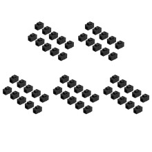 50-Teiliger RJ45 Anschluss  Buchse Cat6 Erweiterung Koppler Ethernet Netzwerk LAN Cat 6 Koppler Buchsen Verlängerung Adapter, Schwarz