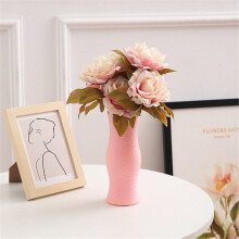 Vaso de cerâmica de 21 cm – Formato irregular, branco, para casa e jardim.