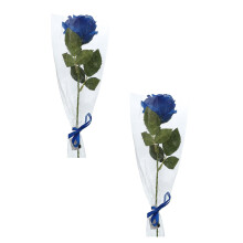 LED glowing blue artificial rose for home and outdoor decor
