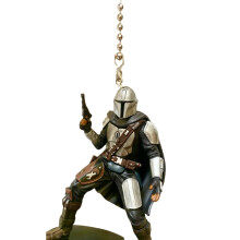 Lampada a tirante con statuetta in PVC di Mandalorian, 10 cm