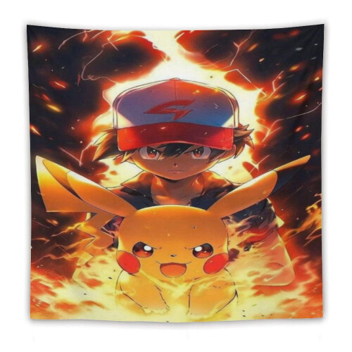Pikachu Wandteppich aus Polyester