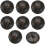 18mm bruna läderknappar, 8 st 1