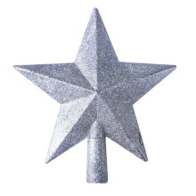 Christmas Tree Top Star Ornament 20cm Silver
