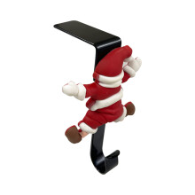Gancho de Natal em liga metálica preta, cabide decorativo em forma de J