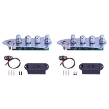 2X 5 Jazz JB Bass Loaded Wired Control Plate für 4/5-Saitige Bassgitarrenteile JB-08CR