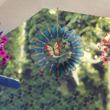 3D-Windspiel mit Rotation – Edelstahl, 30 cm