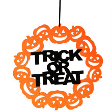 Dekoracja ścienna w kształcie dyni na Halloween 2D z włókniny