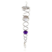 Windspiel aus Edelstahl in Spiralform