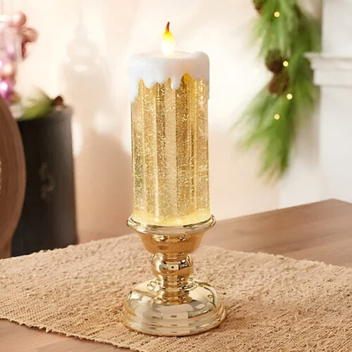 Conjunto de 6 velas de chá de cristal LED a bateria
