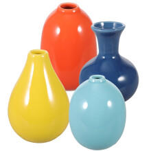 Conjunto de 4 vasos de cerâmica para decoração de casa e escritório