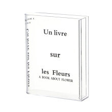Vaso de acrílico em formato de livro para flores, 1 unidade